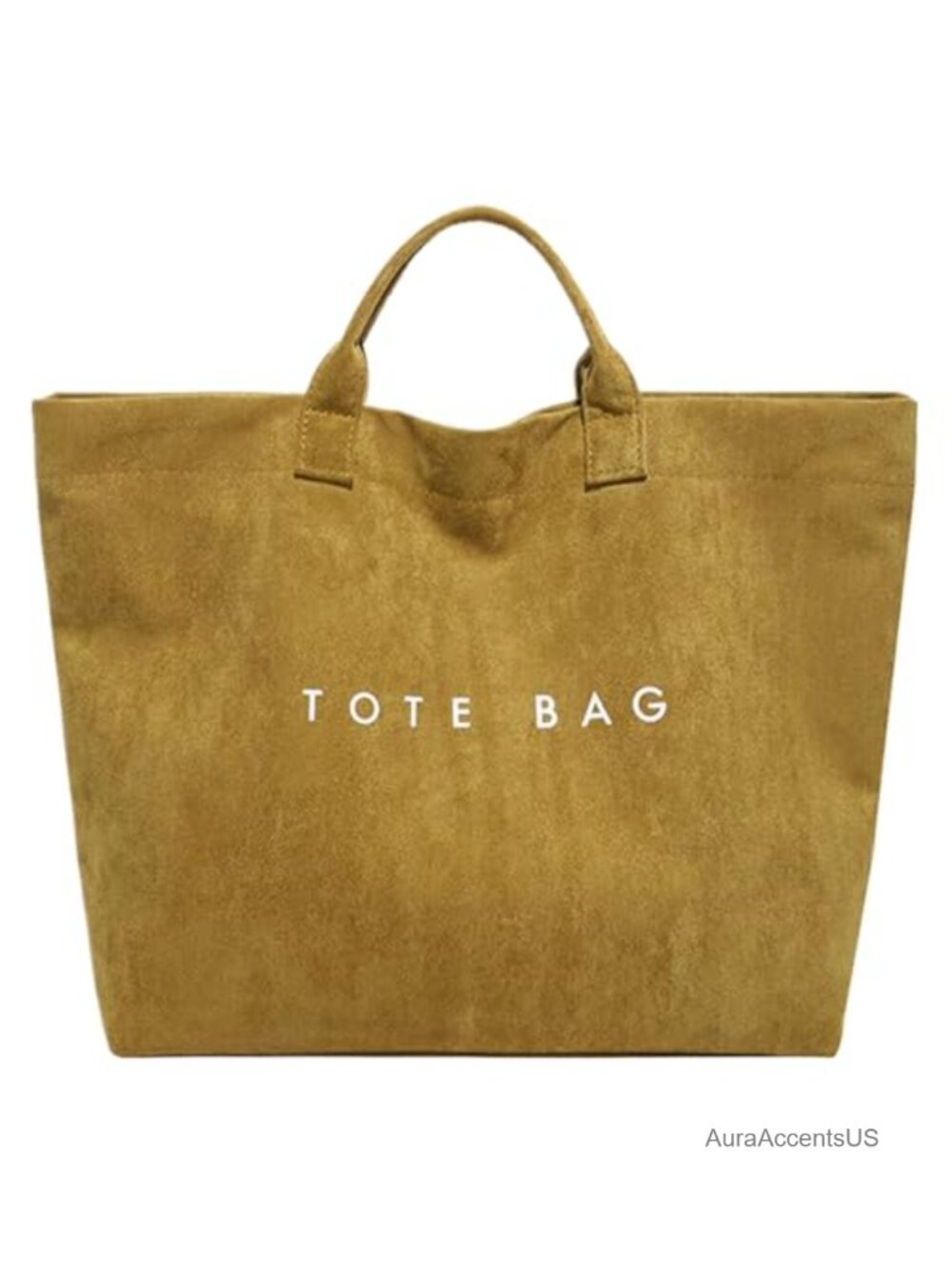 Faux Suede Tote Bag Large Top Handle Handbag for Work Travel